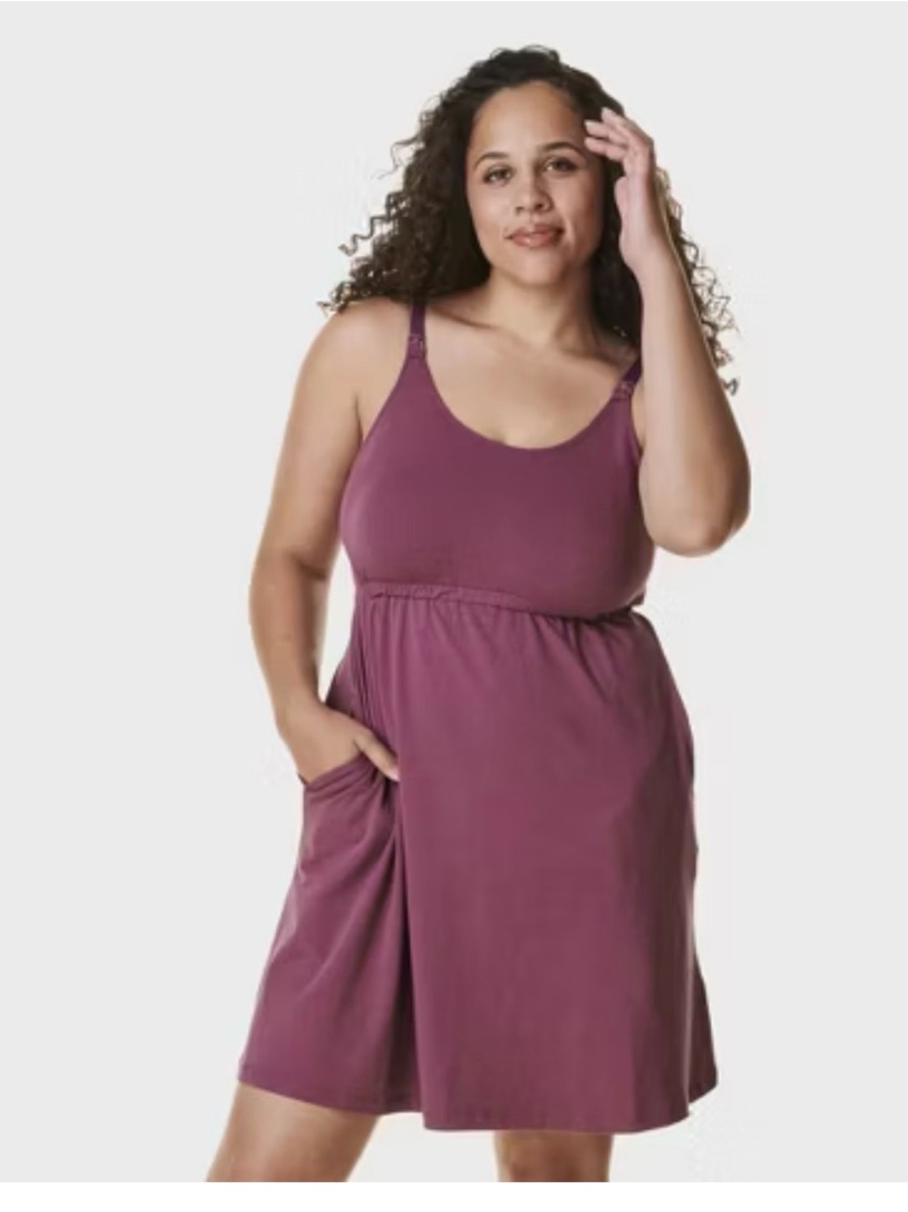 Everyday Nursing & Maternity Tank Dress - Berry